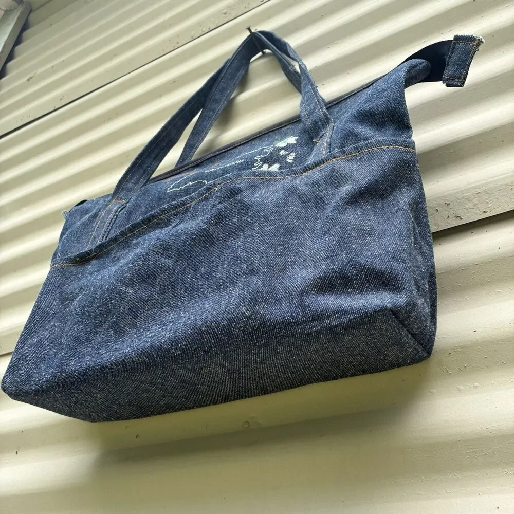 TANNER GOODS Vintage Selvedge Denim Gardening Boat Tote Bag Talon Zipper